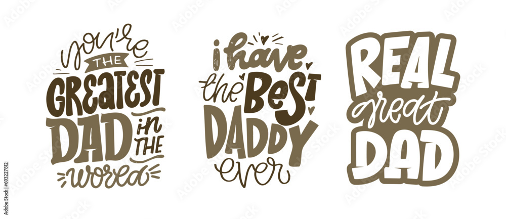 Happy Fathers day - Best Dad ever. Lettering about dad for tee, t-shirt design, invitation, web, mug print. Typography, great design for any purposes. Modern calligraphy template. Celebration quote. 