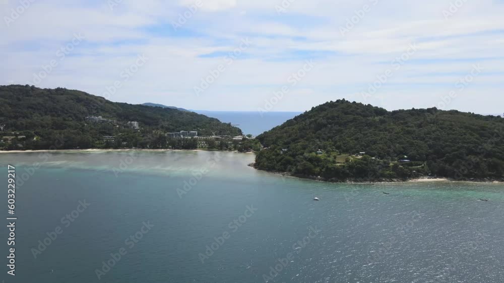 Patong drone view, sea beach, Phuket town, Thailand Patong drone view, sea beach, Phuket town, Thailand