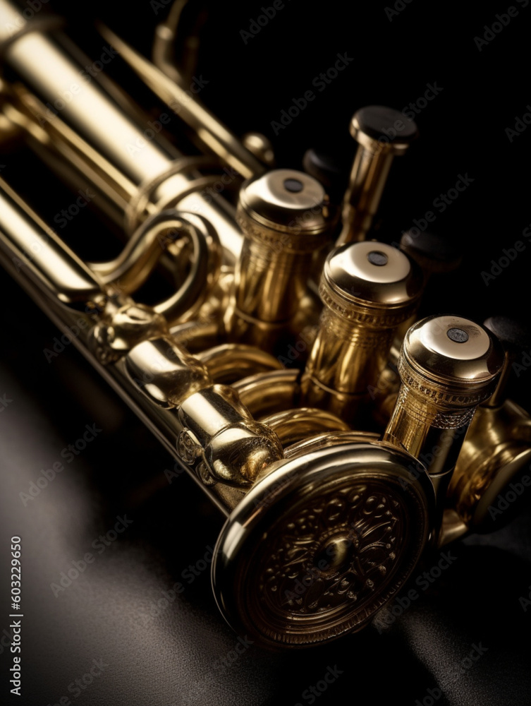 Naklejka premium close up of a trumpet
