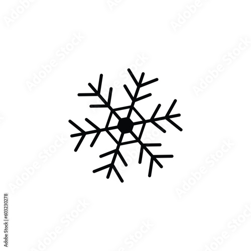 Snowflake icon design template vector silhouette isolated