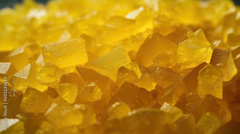 a close up of a bunch of yellow sugar cubes. generative ai a close up of a bunch of yellow sugar cubes. generative ai