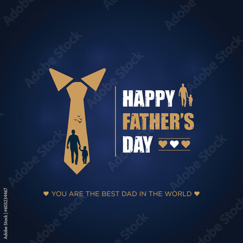 Happy Father's Day celebration concept Vector Illustration, Happy Fathers Day Social Media Banner  