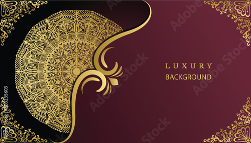 Arabesque style wonderful greeting and invitation card. Royal ornamental mandala design background. Decoration, Decorative, Ornament, Ornamental, India, Indian, invitation, Wedding, Anniversary, 
