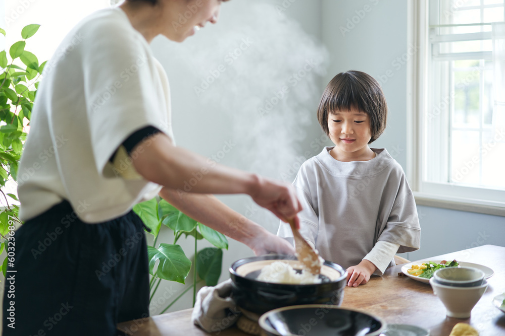 親子で朝ごはん