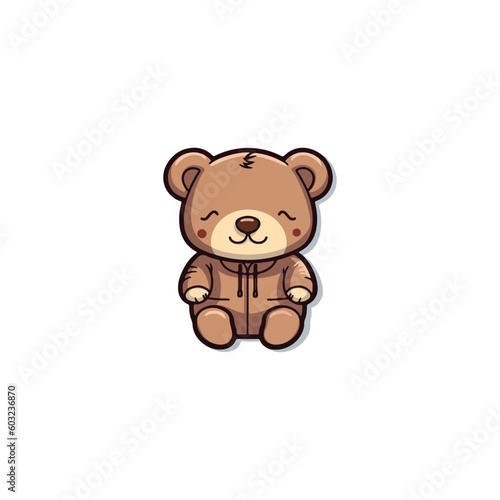 teddy bear toy vector isolated cartoon icon