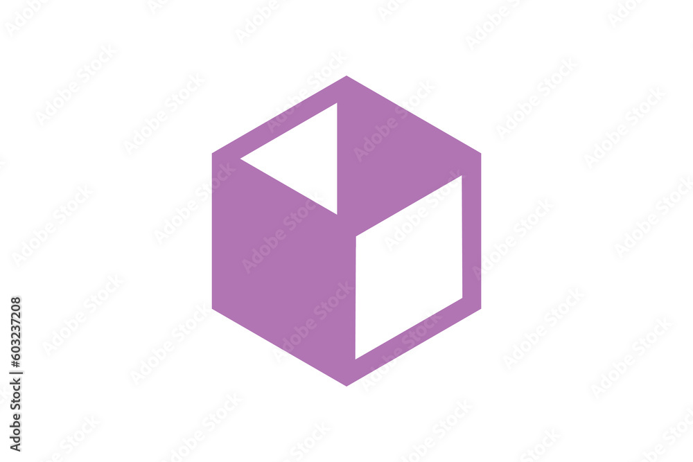 Hexagon Box logo design vector premium Hexagon Box logo design vector premium