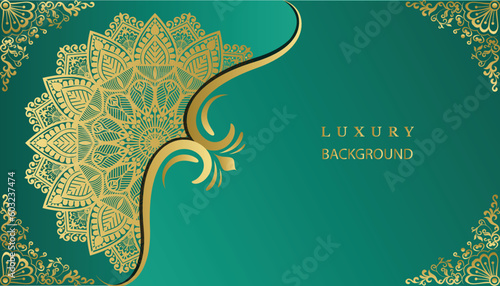 Arabesque style wonderful greeting and invitation card. Royal ornamental mandala design background. Decoration, Decorative, Ornament, Ornamental, India, Indian, invitation, Wedding, Anniversary, 