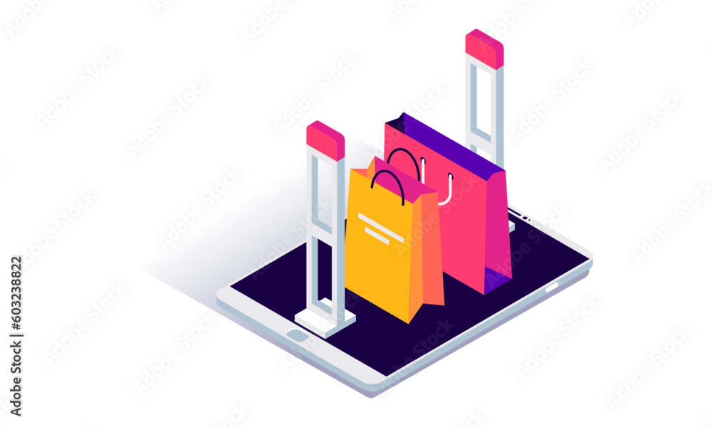 Online Shopping Isometric Online Shopping Isometric