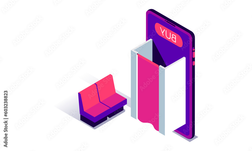 Online Shopping Isometric Online Shopping Isometric