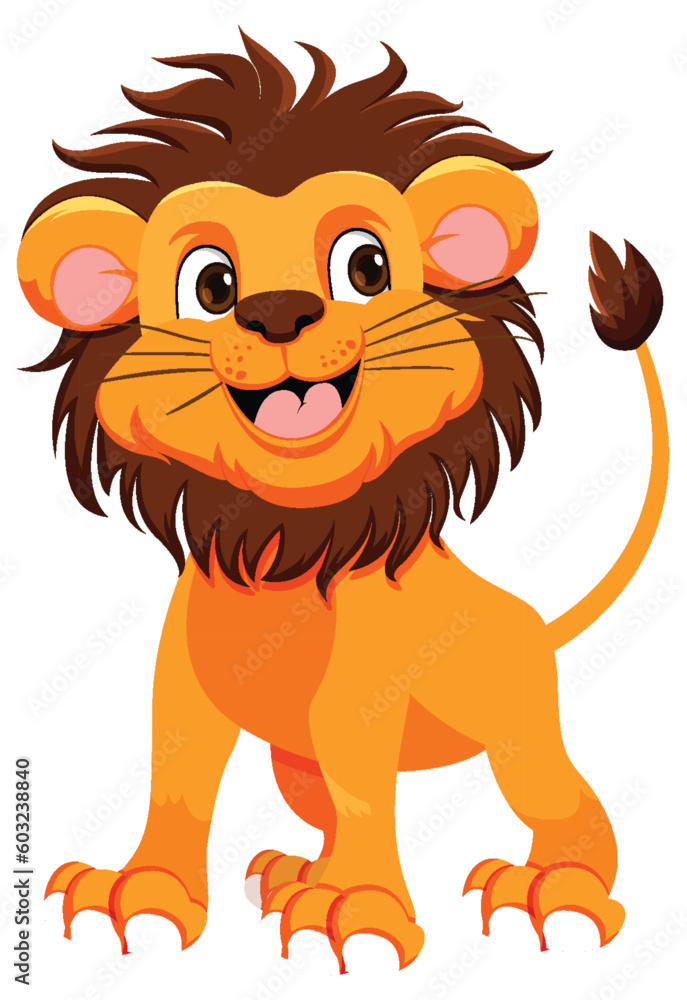 Cute lion cartoon character Cute lion cartoon character
