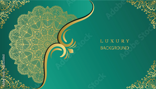 Arabesque style wonderful greeting and invitation card. Royal ornamental mandala design background. Decoration, Decorative, Ornament, Ornamental, India, Indian, invitation, Wedding, Anniversary, 