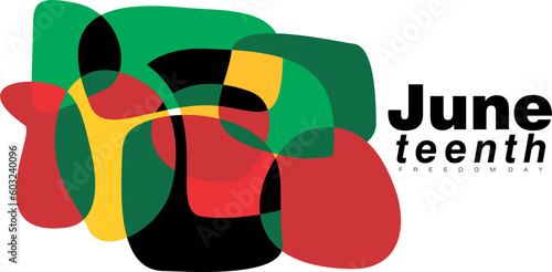 An abstract vector representation for Juneteenth the freedom day