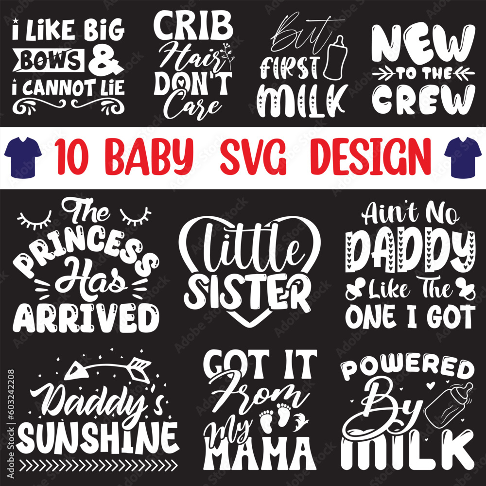 Baby SVG Bundle T-shirt design boy and girl 