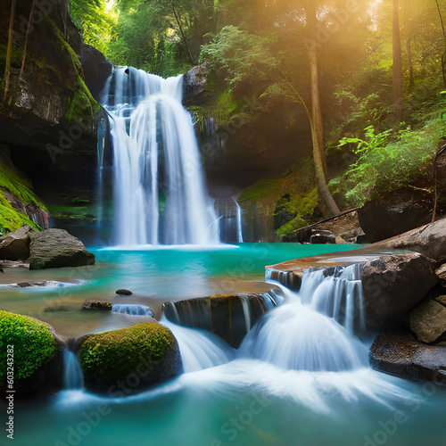 waterfall in the jungle