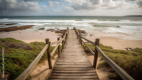 wooden pier on the beach