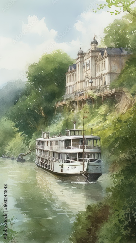 River Serenade: Charming Cruise Ship in Idyllic Countryside 4. Generative AI
