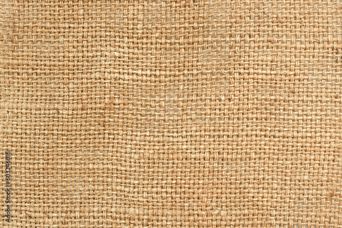 Brown sackcloth texture or background and empty space.