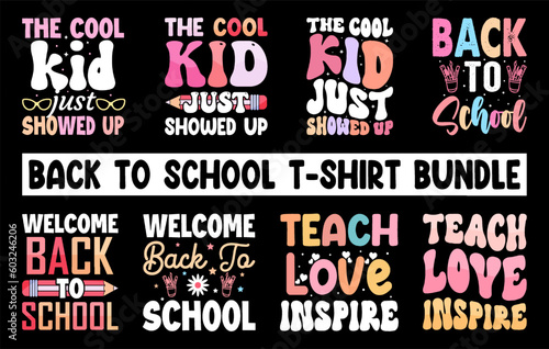 Back to school t-shirt bundle vector, Hello Kindergarten T-Shirt set, welcome back to school, hello kindergarten