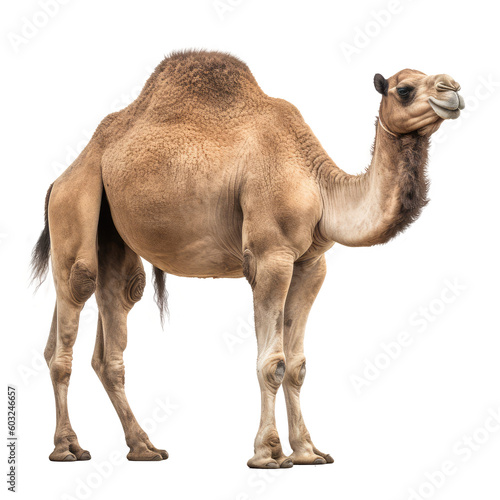 Fototapet brown camel isolated on white