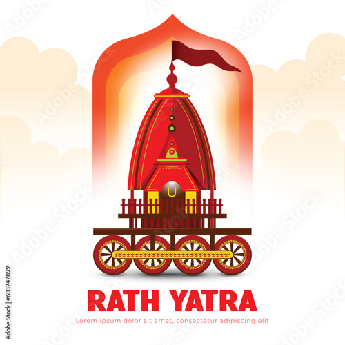 Ratha yatra of lord jagannath balabhadra and subhadra on chariot
