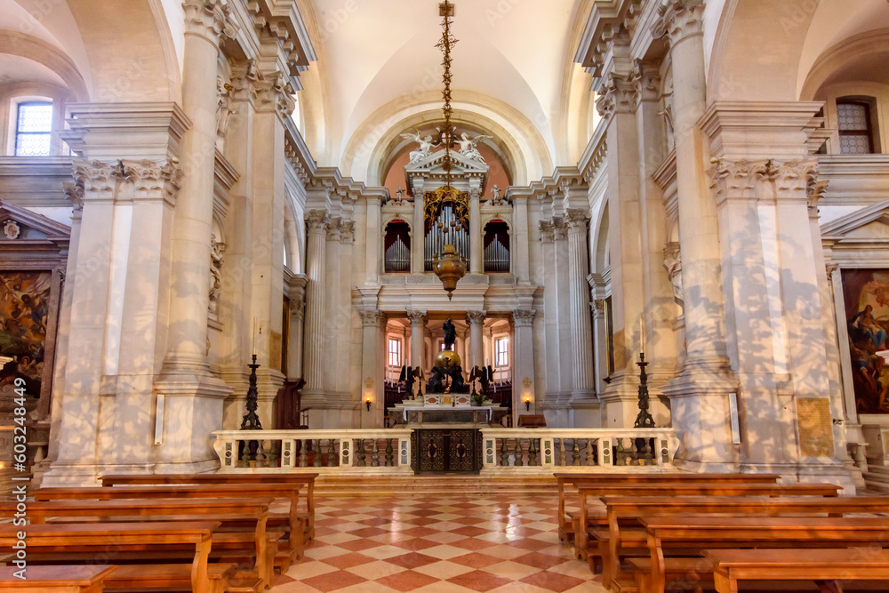 Interiors of San Giorgio Maggiore church, Venice, Italy