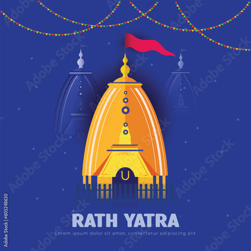 Ratha yatra of lord jagannath balabhadra and subhadra on chariot

