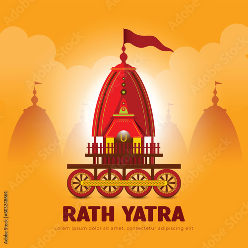 Ratha yatra of lord jagannath balabhadra and subhadra on chariot

