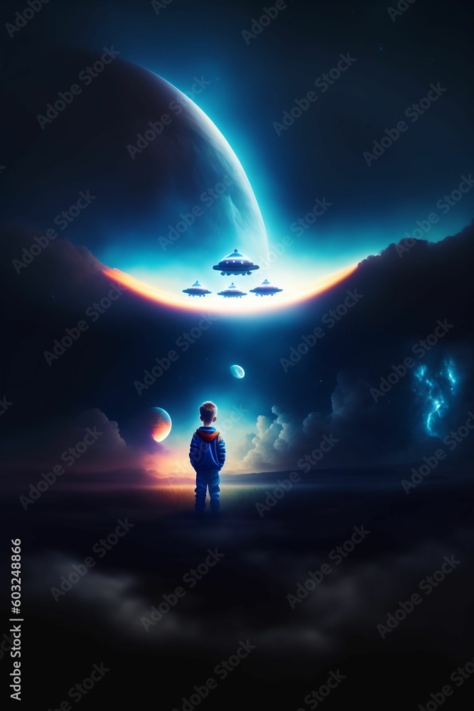 Fototapeta premium Alien home coming