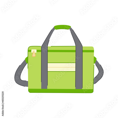 cold cooler box cartoon. beverage picnic, camping blue cold cooler box sign. isolated symbol vector illustration