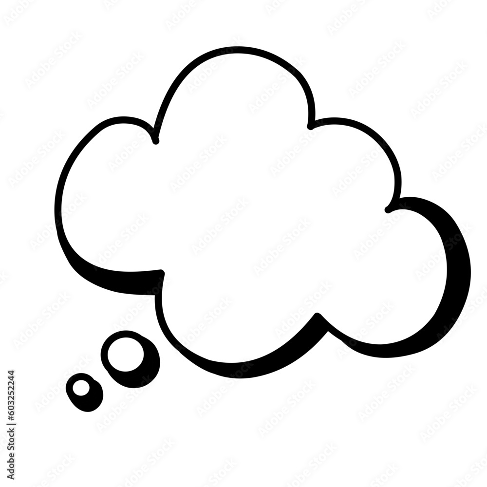 Cute Speech Bubble In Doodle Style Cute Speech Bubble In Doodle Style