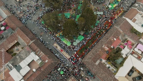Wallpaper Mural Top Down View Of Religious Procession For Semana Santa In Antigua, Guatemala - drone shot Torontodigital.ca