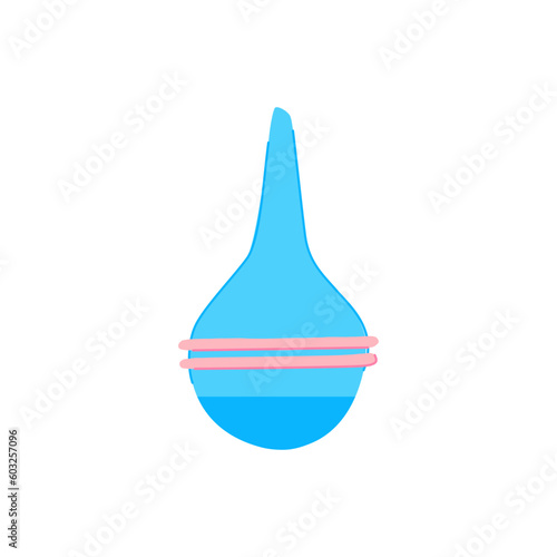 flu nasal aspirator cartoon. nose care, health baby flu nasal aspirator sign. isolated symbol vector illustration