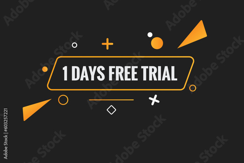 1 days Free trial Banner Design. 1 day free banner background