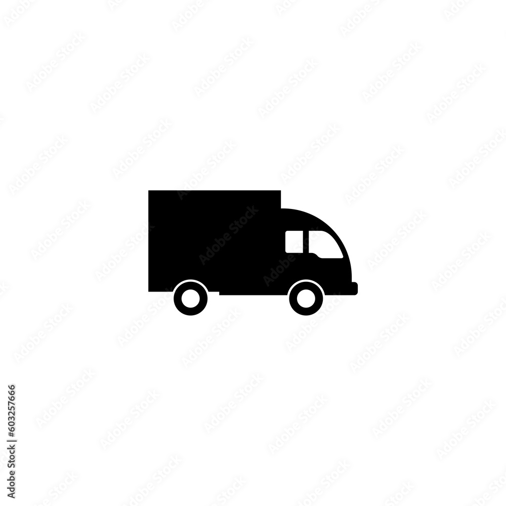  Truck icon isolated on a white background.