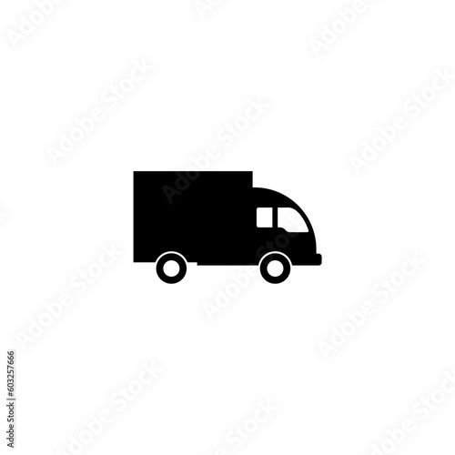  Truck icon isolated on a white background.