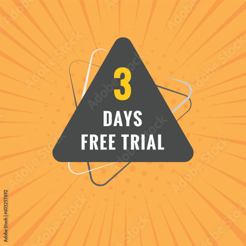 3 days Free trial Banner Design. 3 day free banner background