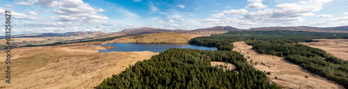 Aerial view of Lough Anna, the drinking water supply for Glenties and Ardara - County Donegal, Ireland © Lukassek