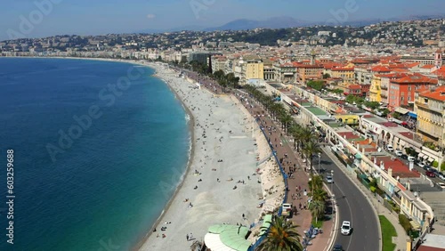 Wallpaper Mural Beach and sea view of Nice, Cote d'Azur, France, South Europe Torontodigital.ca