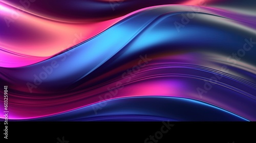 Wallpaper Mural 3d render, abstract background with glowing waves.Generative Ai Torontodigital.ca