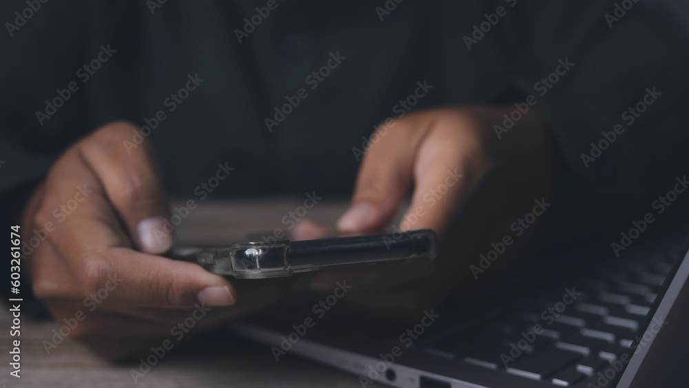 Man hand using mobile smartphone. copy space. Man hand using mobile smartphone. copy space.
