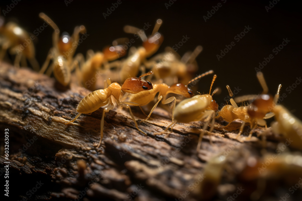 Termites in a tree. Generative AI Termites in a tree. Generative AI