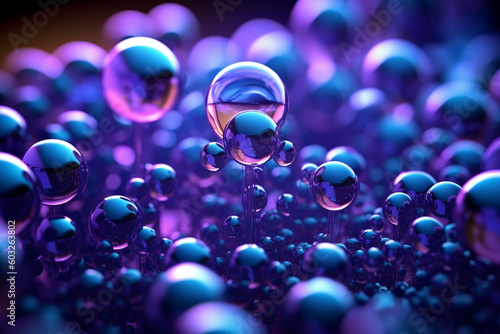 Closeup water drop in science style with Generative AI