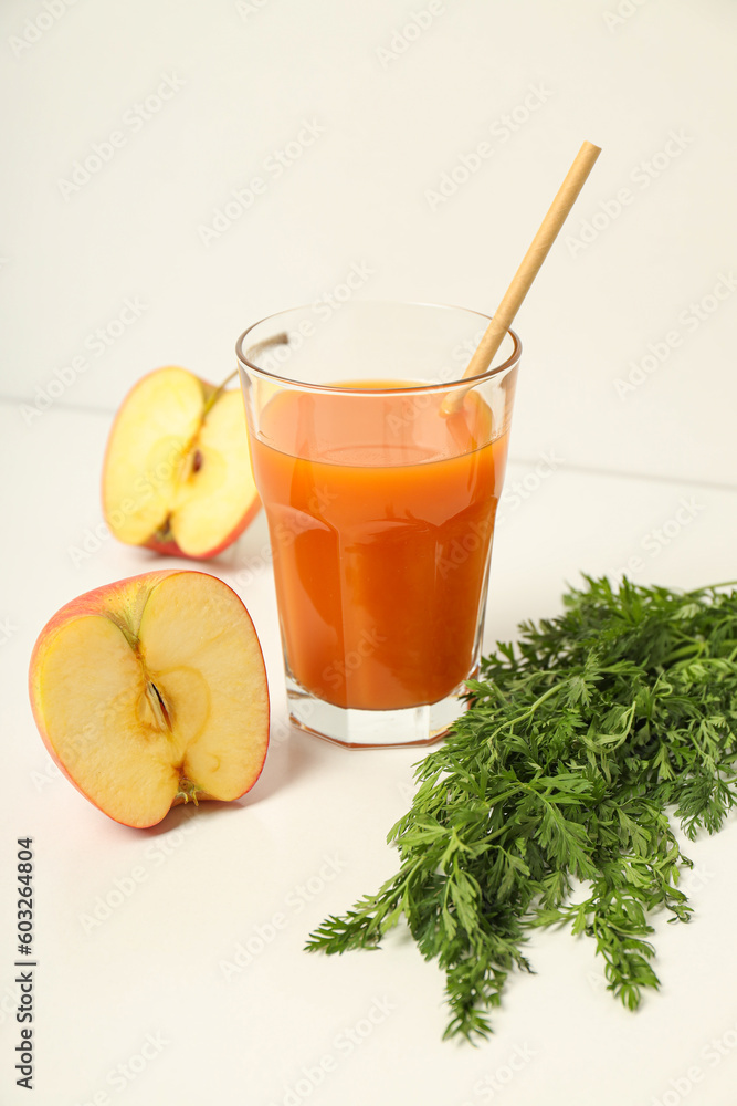 Concept of healthy nutrition and diet with Carrot juice Concept of healthy nutrition and diet with Carrot juice