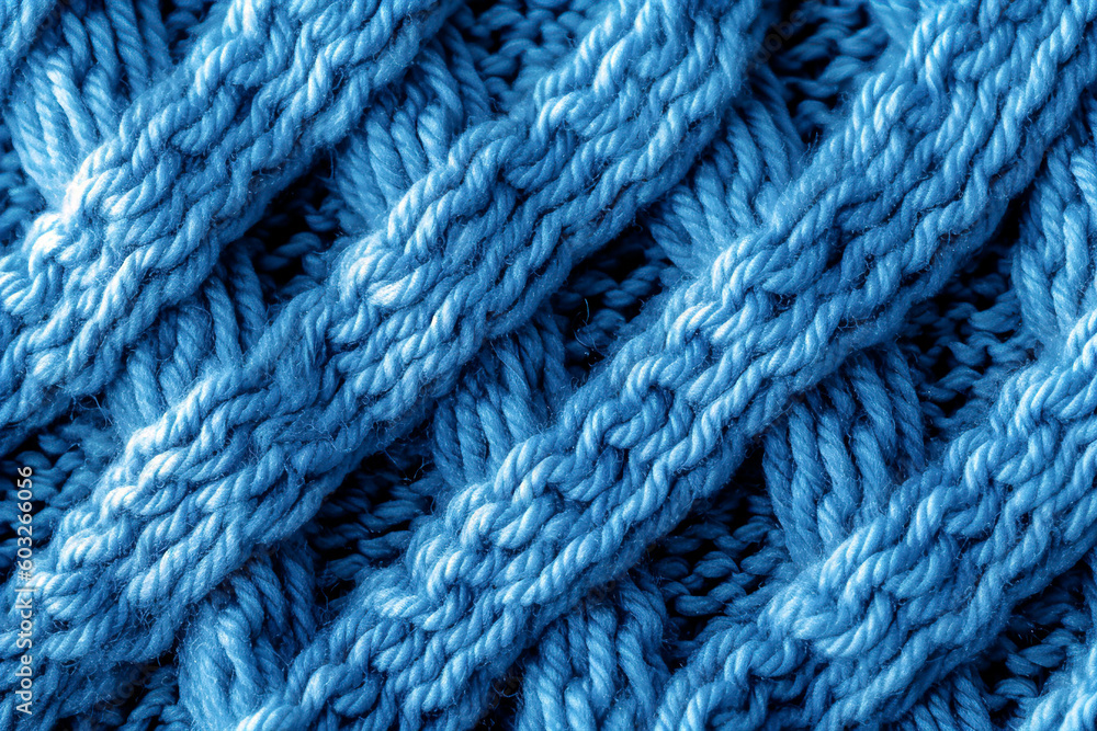 Blue knitted texture, resembling a cozy sweater. Blue knitted texture, resembling a cozy sweater.