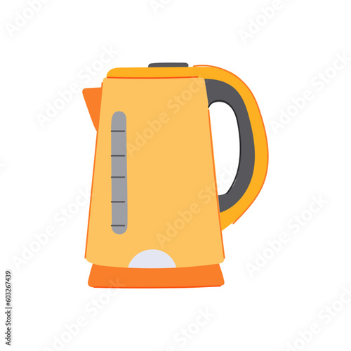 water teapot electric cartoon. beverage pot, appliance kettle water teapot electric sign. isolated symbol vector illustration