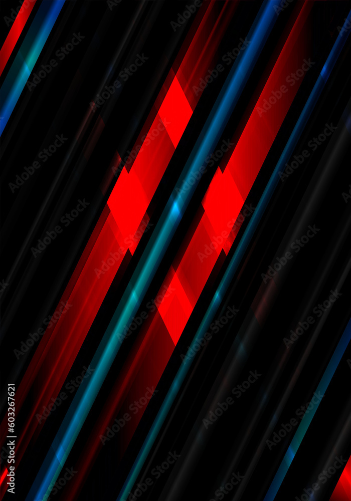 Red-Blue-Black With Diagonal Style, Shiny Overlapping Texture Pattern Background Red-Blue-Black With Diagonal Style, Shiny Overlapping Texture Pattern Background