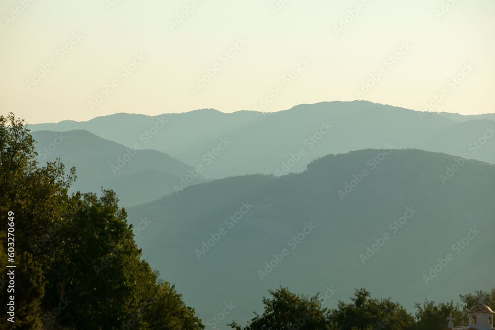 silhouette of mountains copy space silhouette of mountains copy space