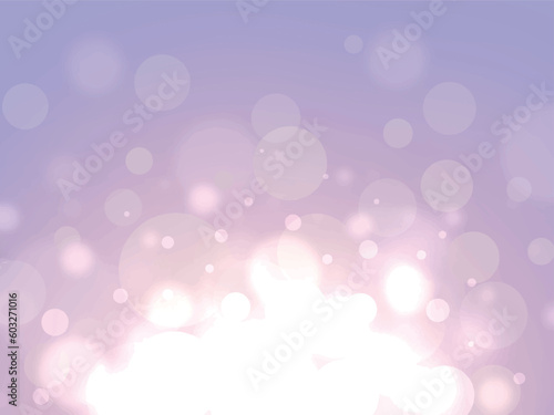 美しくキラキラ輝くピンボケライトにパープルのグラデーション背景