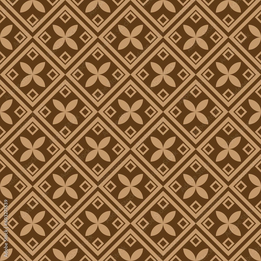 Seamless pattern set brown color. tribal pattern. local fabric pattern. square shape