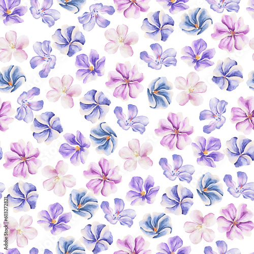 Spring flower set floral watercolor hi res cozy boho groovy composition seamless pattern